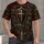 Burgundy Knight Shield and Cross Sword for Church Events and Faithful Men of Faith All-over Print Unisex T-shirt - 4