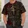 Burgundy Knight Shield and Cross Sword for Church Events and Faithful Men of Faith All-over Print Unisex T-shirt - 5