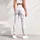 Gray White Blush Polka Dots for Studio Workouts and Everyday Athleisure Leggings - 5