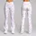 Gray White Blush Polka Dots for Studio Workouts and Everyday Athleisure Leggings - 9