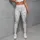 Gray White Blush Polka Dots for Studio Workouts and Everyday Athleisure Leggings - 4