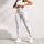 Gray White Blush Polka Dots for Studio Workouts and Everyday Athleisure Leggings - 6