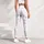 Gray White Blush Polka Dots for Studio Workouts and Everyday Athleisure Leggings - 5