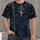 Gothic Raven Mask and Blue Feathers for Dark Evening Style and Alternative Wear All-over Print Unisex T-shirt - 4