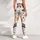 Whimsical Orange, Charcoal and White Cats for Yoga, Pilates and Everyday Wear Leggings - 5