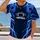 Electric Blue Football Lightning for Game Day Tailgating and Weekend Fanwear Style All-over Print Unisex T-shirt - 2