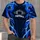 Electric Blue Football Lightning for Game Day Tailgating and Weekend Fanwear Style All-over Print Unisex T-shirt - 4