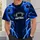 Electric Blue Football Lightning for Game Day Tailgating and Weekend Fanwear Style All-over Print Unisex T-shirt - 5