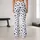 Scattered Black Paw Prints on Cool Gray for Dog Lovers’ Yoga and Everyday Activewear Leggings - 10