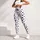 Scattered Black Paw Prints on Cool Gray for Dog Lovers’ Yoga and Everyday Activewear Leggings - 5