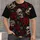 Red Rose And Ivory Skull Motifs For Halloween And Gothic Style Fans All-over Print Unisex T-shirt - 4