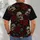 Red Rose And Ivory Skull Motifs For Halloween And Gothic Style Fans All-over Print Unisex T-shirt - 6