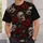 Red Rose And Ivory Skull Motifs For Halloween And Gothic Style Fans All-over Print Unisex T-shirt - 5