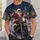 Santa Motorcycle Ride Through a Snowy Christmas Town for Holiday Adventurers All-over Print Unisex T-shirt - 6