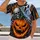Grinning Skeleton, Floating Ghost and Jack-o’-Lantern for Halloween Party Nights All-over Print Unisex T-shirt - 2