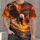 Soaring Bald Eagle Over Fiery Sunset for Wildlife Enthusiasts and Outdoor Adventurers All-over Print Unisex T-shirt - 1