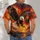 Soaring Bald Eagle Over Fiery Sunset for Wildlife Enthusiasts and Outdoor Adventurers All-over Print Unisex T-shirt - 4
