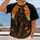 Shaggy Sasquatch Under Orange Moon for Halloween Night and Autumn Forest Fans All-over Print Unisex T-shirt - 2