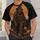 Shaggy Sasquatch Under Orange Moon for Halloween Night and Autumn Forest Fans All-over Print Unisex T-shirt - 6