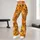 Cheerful Orange Cat And Dog Paw Motifs For Yoga, Pilates And Everyday Pet Lovers Leggings - 11