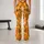 Cheerful Orange Cat And Dog Paw Motifs For Yoga, Pilates And Everyday Pet Lovers Leggings - 10