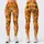 Cheerful Orange Cat And Dog Paw Motifs For Yoga, Pilates And Everyday Pet Lovers Leggings - 3