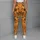 Cheerful Orange Cat And Dog Paw Motifs For Yoga, Pilates And Everyday Pet Lovers Leggings - 6
