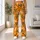 Cheerful Orange Cat And Dog Paw Motifs For Yoga, Pilates And Everyday Pet Lovers Leggings - 12