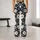 White Daisy And Blue Wildflower Blooms For Yoga, Pilates And Everyday Wear Leggings - 10