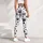 Black And White Paw Prints For Yoga Pilates And Everyday Casual Style Leggings - 5