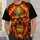 Flaming Skull and Molten Cracks for Halloween Nights and Bold Outdoor Style All-over Print Unisex T-shirt - 5
