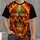 Flaming Skull and Molten Cracks for Halloween Nights and Bold Outdoor Style All-over Print Unisex T-shirt - 4