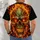 Flaming Skull and Molten Cracks for Halloween Nights and Bold Outdoor Style All-over Print Unisex T-shirt - 6