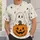 Cute Ghost Jack-O'-Lantern for Halloween Parties and Seasonal Fall Outings All-over Print Unisex T-shirt - 5