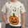 Cute Ghost Jack-O'-Lantern for Halloween Parties and Seasonal Fall Outings All-over Print Unisex T-shirt - 4