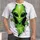 Green Alien Encounter for Sci-Fi Fans and Casual Weekend Outdoor Home Adventures All-over Print Unisex T-shirt - 4