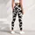Black and White Cowhide Spots for Farmhouse Fitness Style and Everyday Activewear Women Leggings - 6