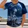 Seated Blue Alien Beneath Earth for Sci-Fi Parties and Cosmic Nights All-over Print Unisex T-shirt - 2
