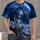 Seated Blue Alien Beneath Earth for Sci-Fi Parties and Cosmic Nights All-over Print Unisex T-shirt - 4