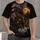Haunted Pumpkin Locomotive with Skeleton Conductor for Halloween Night Celebrations All-over Print Unisex T-shirt - 4