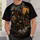 Haunted Pumpkin Locomotive with Skeleton Conductor for Halloween Night Celebrations All-over Print Unisex T-shirt - 5