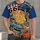 Vintage Highway Cars and Americana Collage for Summer Road Trip Adventures All-over Print Unisex T-shirt - 4