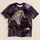 Witch and Black Cat Among Purple Roses for Halloween, Women's Gothic Style All-over Print Unisex T-shirt - 1