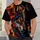 Fiery Wolf Portrait With Midnight Flames For Bold Autumn Outdoor Style And Nature Lovers All-over Print Unisex T-shirt - 5