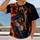 Fiery Wolf Portrait With Midnight Flames For Bold Autumn Outdoor Style And Nature Lovers All-over Print Unisex T-shirt - 2