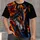Fiery Wolf Portrait With Midnight Flames For Bold Autumn Outdoor Style And Nature Lovers All-over Print Unisex T-shirt - 4