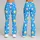 Sky Blue Pastel Stars and Celestial Motifs for Yoga Pilates and Everyday Wear for Women Leggings - 9