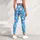Sky Blue Pastel Stars and Celestial Motifs for Yoga Pilates and Everyday Wear for Women Leggings - 5