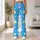 Sky Blue Pastel Stars and Celestial Motifs for Yoga Pilates and Everyday Wear for Women Leggings - 11