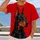 Red Doberman Dog Portrait for Everyday Summer Outings and Casual Canine Lovers All-over Print Unisex T-shirt - 2